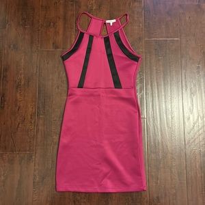 Magenta mini dress